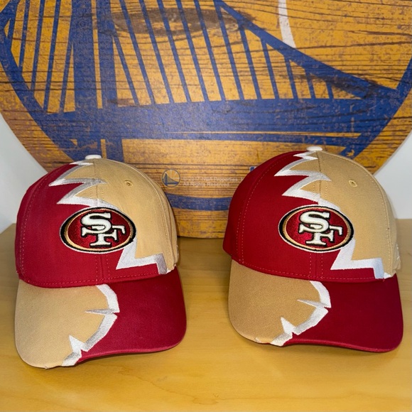 Vintage RARE Youth San Francisco 49ers Hats LOT bundle Shockwave Reebok 90s
